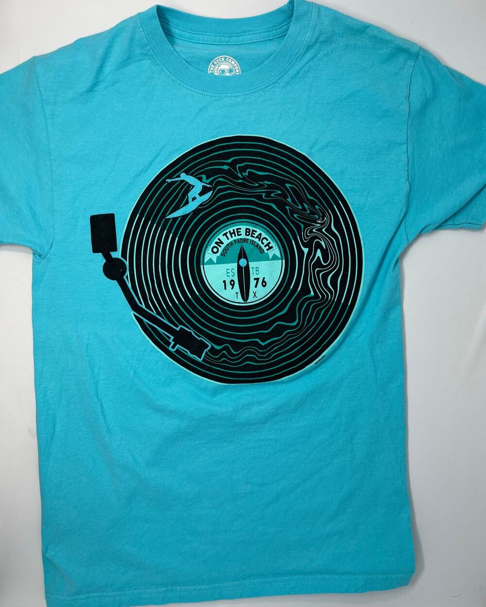 The Duck Company On the Beach South Padre Island LP Surf Tshirt size S Pre-Owned